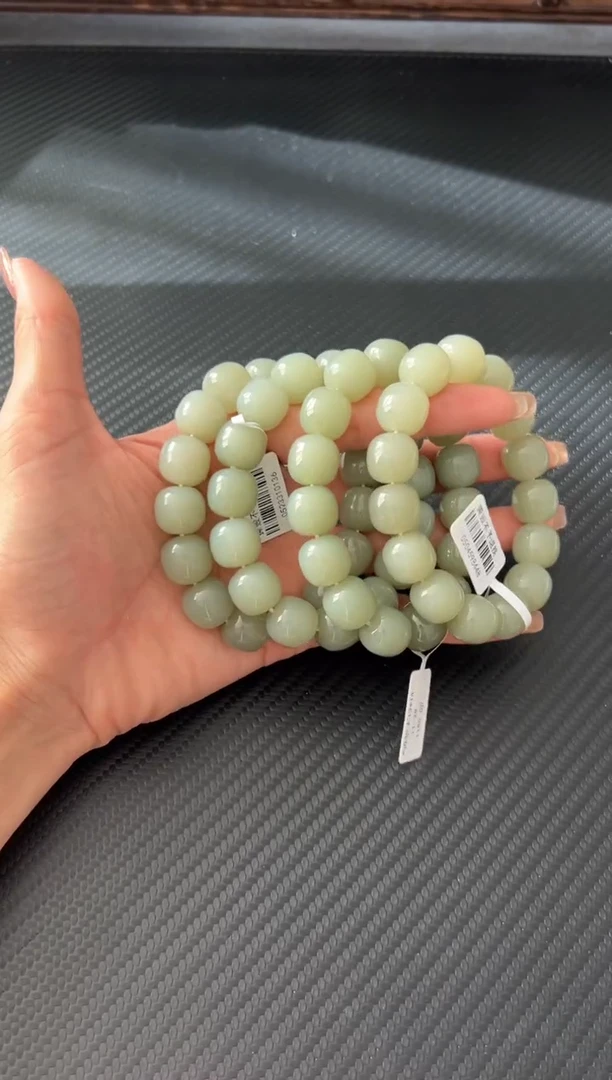未镶嵌手串和田玉且末微色差近矿卡14多样性发货拍一发一