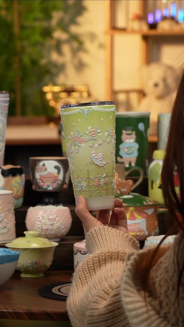 瓷片瓷T085景德镇原创手工陶瓷