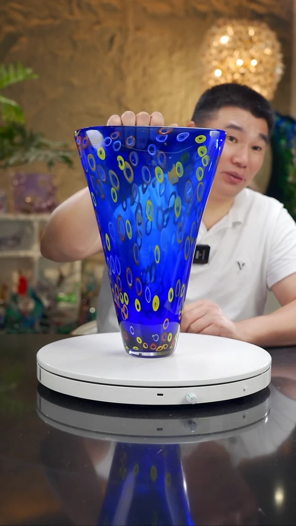 摆件福利设计款蓝色花瓶