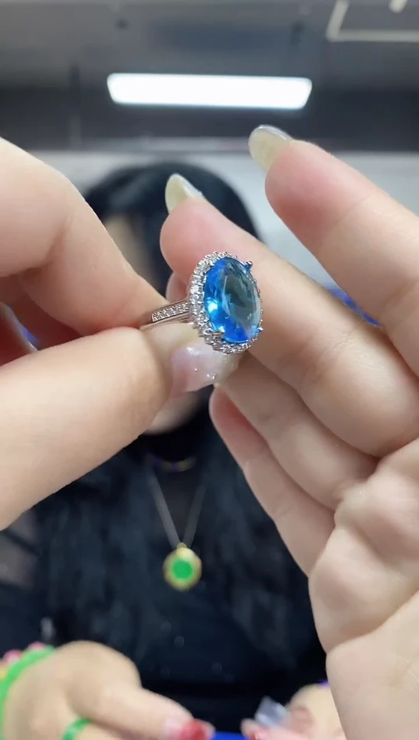 【闪购商品】托帕石戒指未镶嵌多样性发其一颜色微差