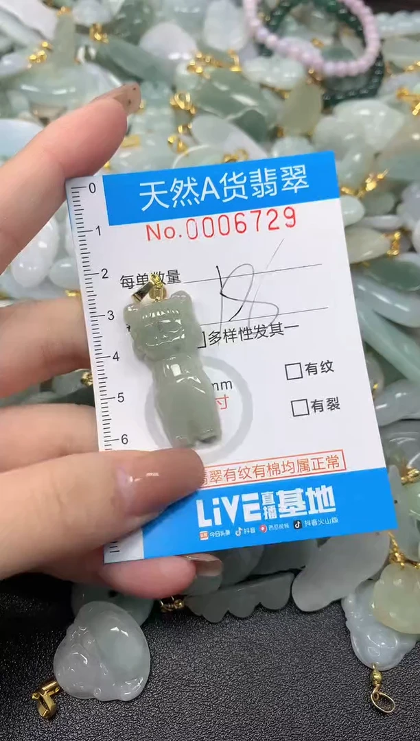 颈饰未镶嵌翡翠净货挂件-6729