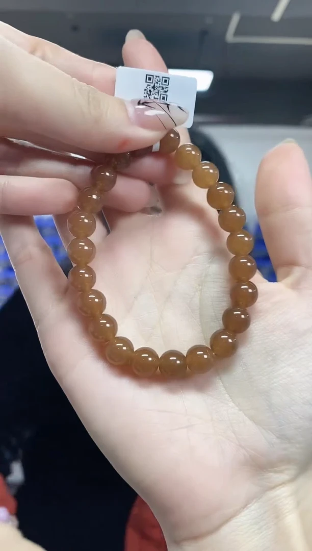 【闪购商品】和田玉（糖玉）手串未镶嵌多样性发其一颜色微差