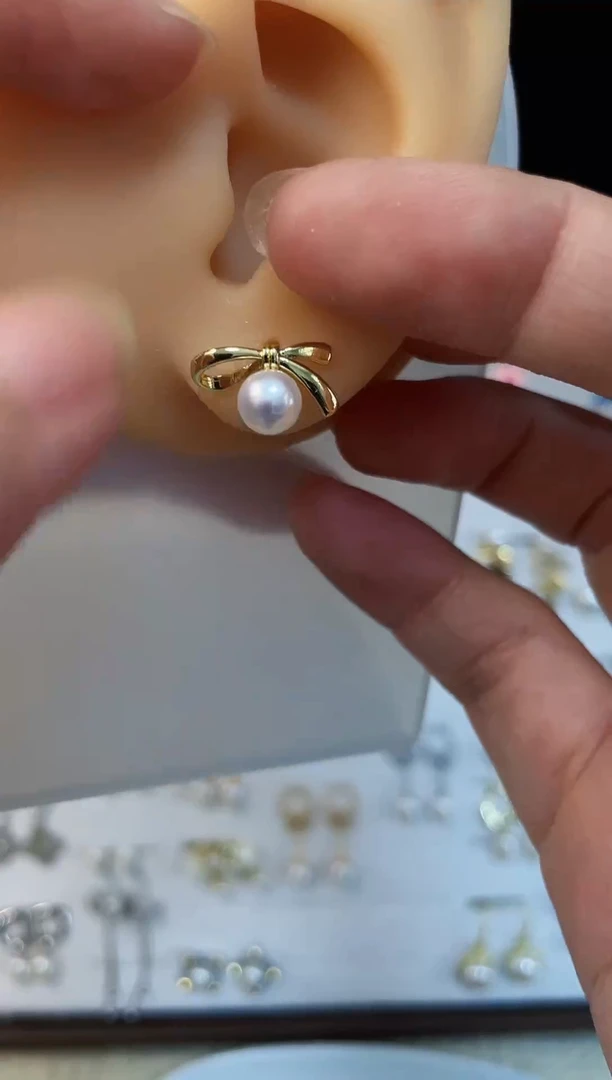 合金耳饰淡水珍珠60