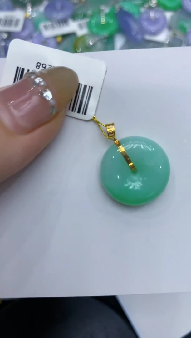 【闪购商品】翡翠颈饰18K金镶嵌222222222