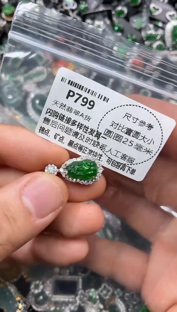 颈饰未镶嵌翡翠P799吊坠