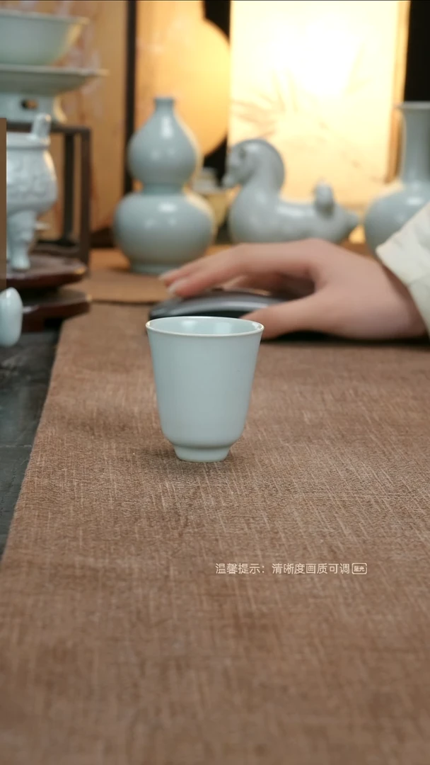汝窑手工孤品主人杯45毫升