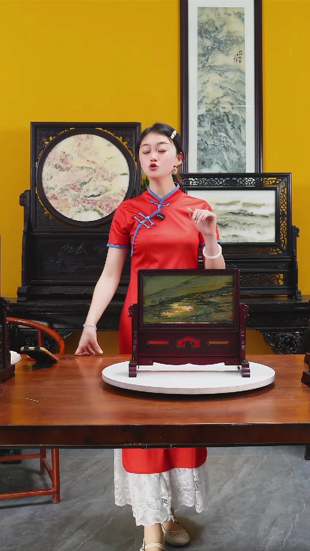 石材天然大理石画摆件