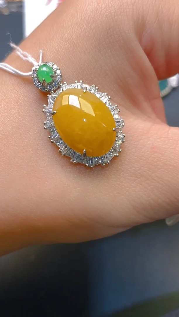 【闪购商品】翡翠耳饰银S925镶嵌天然A货翡翠1