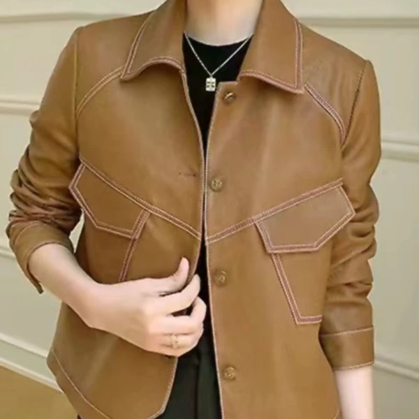 ZY-爆款高级感时尚女短款单色外套W41N25294