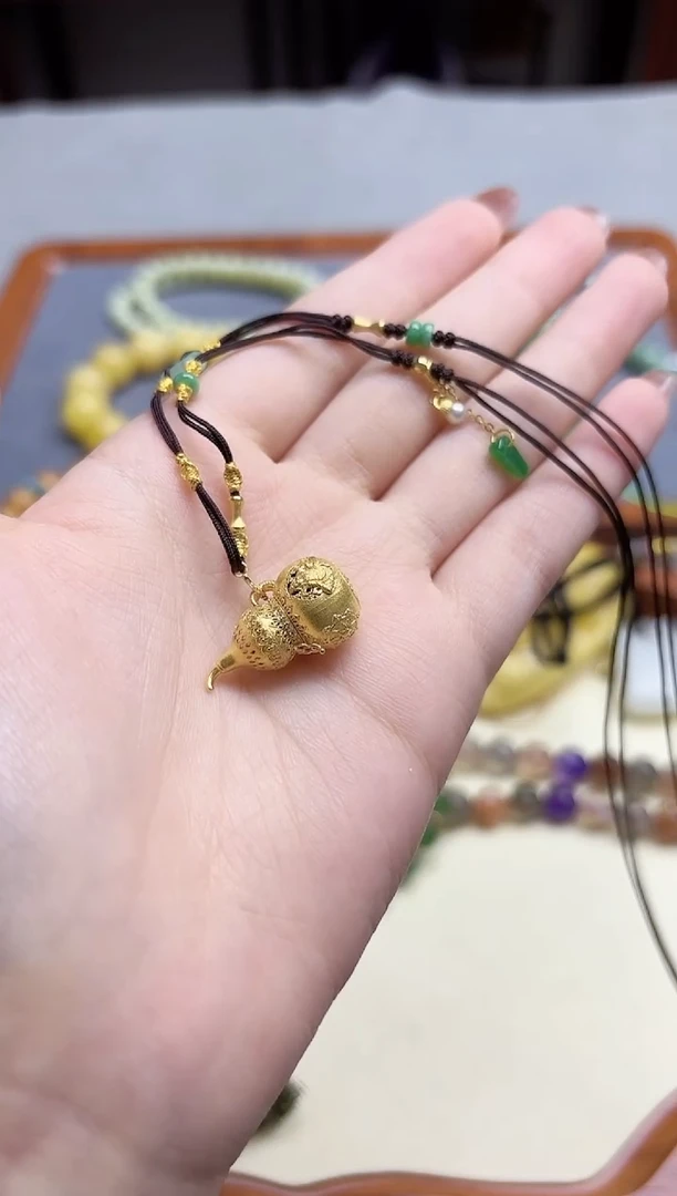 颈饰18K金18K金葫芦吊坠ZX