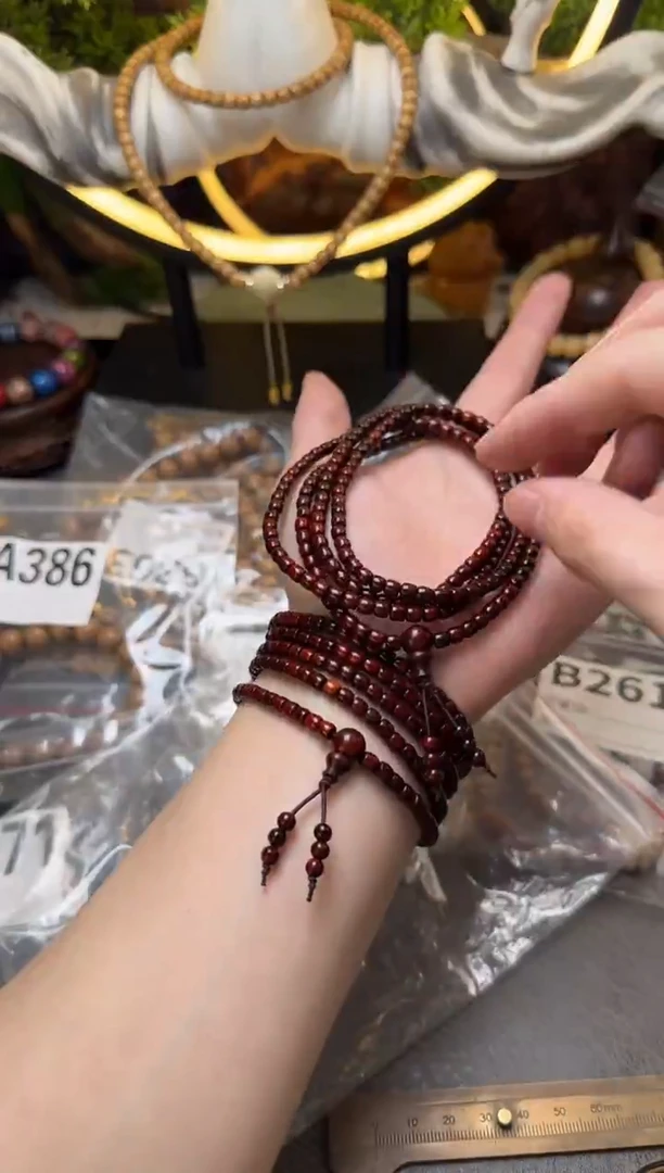 手串/手链小叶紫檀B508直切0.4*216颗多圈