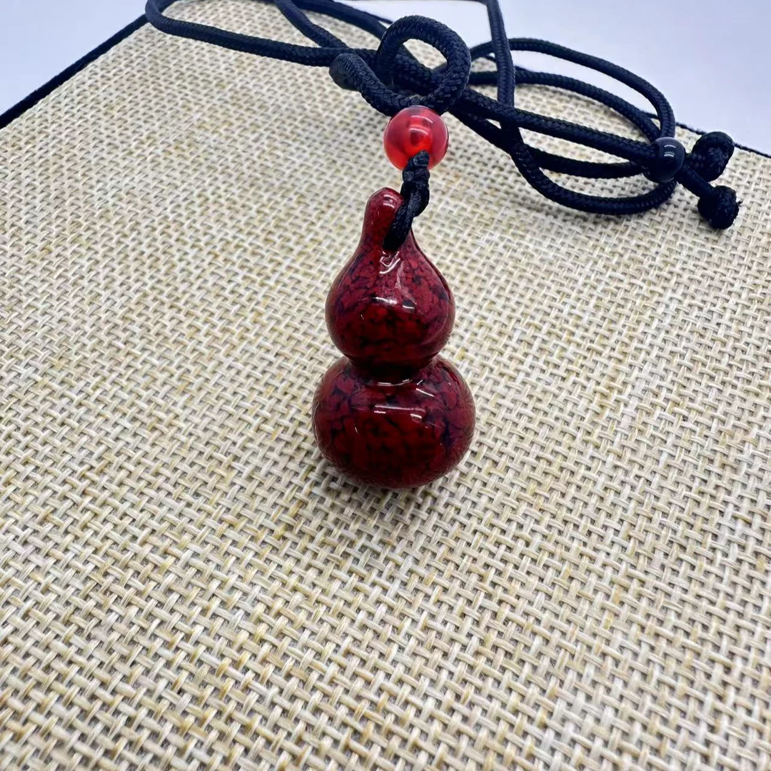 含辰砂工艺品晶体葫芦吊坠dz1011