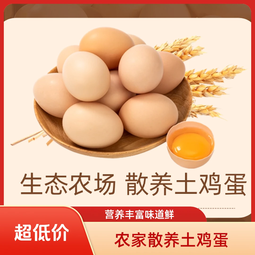 50枚散养土鸡蛋土鸡蛋散养初生蛋现捡现发包新鲜