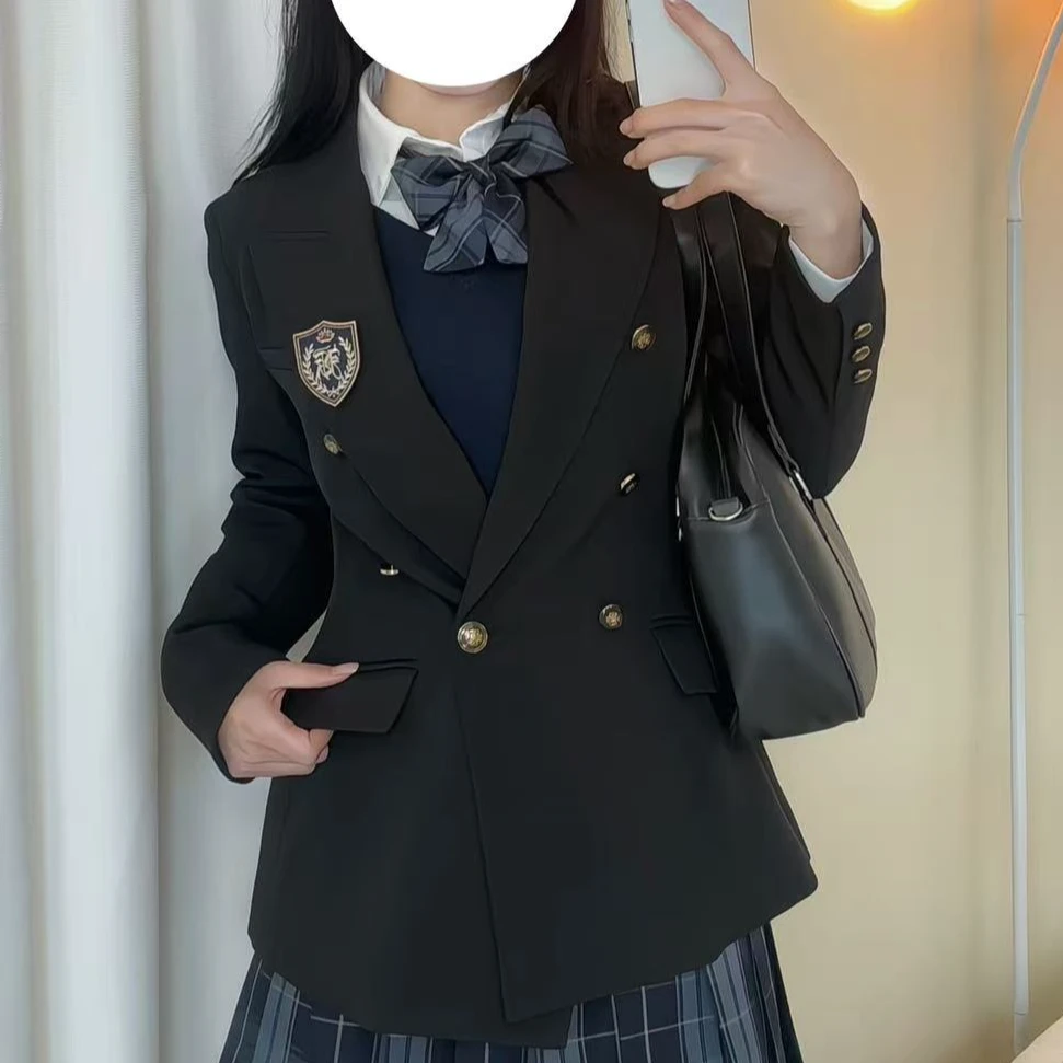 正版收腰西装西服外套JK制服原创学院风基础款校供感