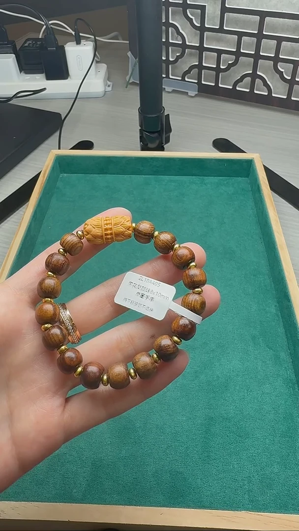 花梨木类手串/手链黑花梨鼓珠8x10mm单圈手串A405