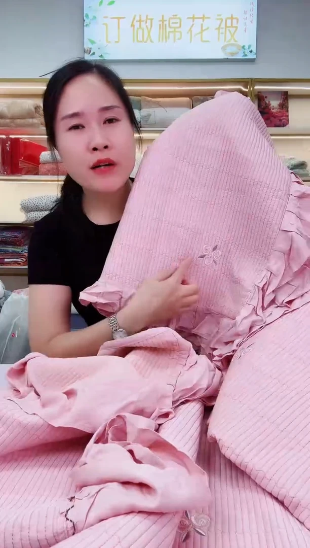 品牌天丝刺绣床盖三件套