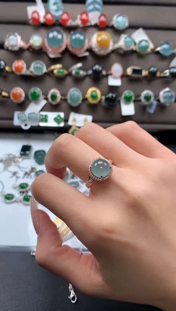 【闪购商品】翡翠戒指银S925镶嵌213123123