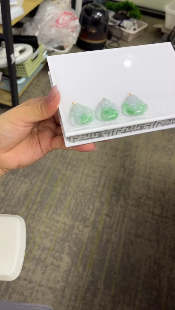 【闪购商品】翡翠颈饰18K金镶嵌E27多样性发一件/配绳子