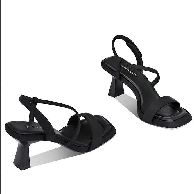 SICA SOPHIA法式温柔高跟鞋气质简约脚环绕带性感露趾透气凉鞋