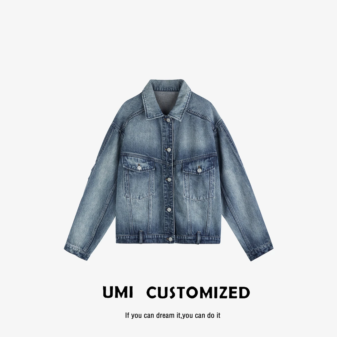 UMI "威震天"2025春款复古高街经典无弹宽松牛仔外套  #U8105