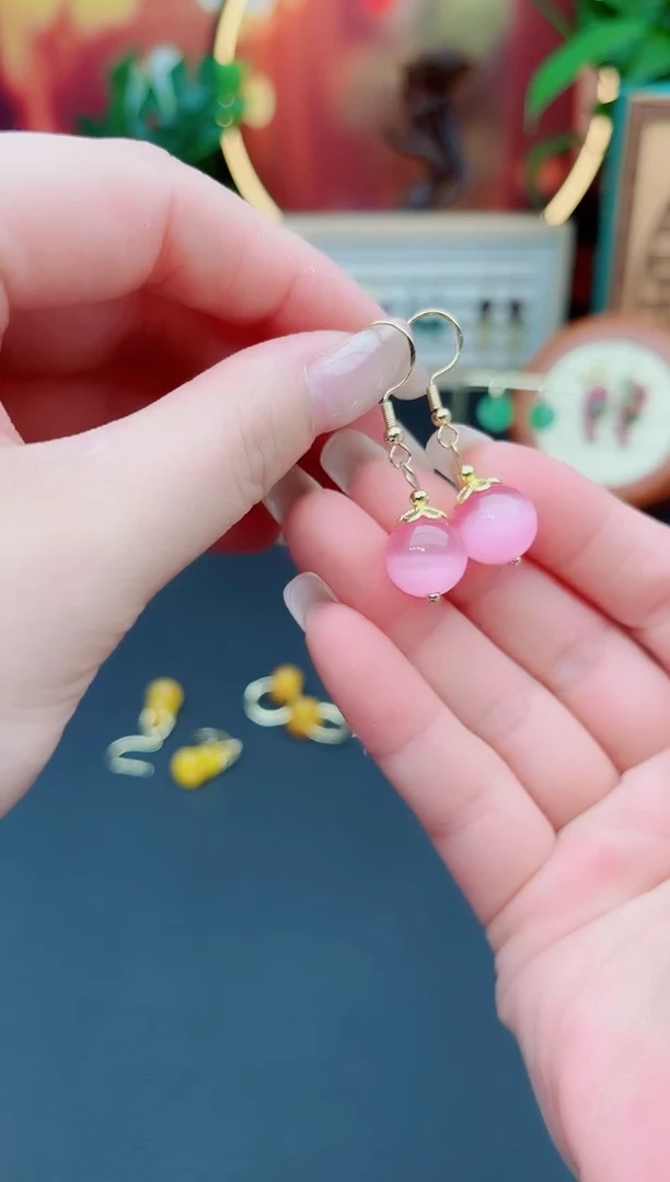 玛瑙/玉髓耳饰银S925镶嵌301000