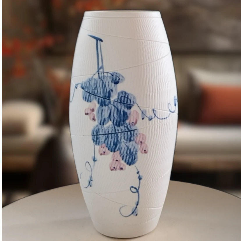 景德镇复古创意陶瓷花瓶家居插花花器客厅电视柜艺术品装饰摆设