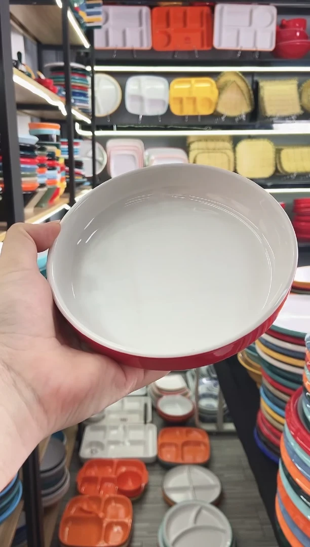 密胺红白盘样品X1