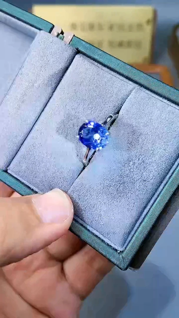 【闪购商品】蓝宝石戒指银S925镶嵌354