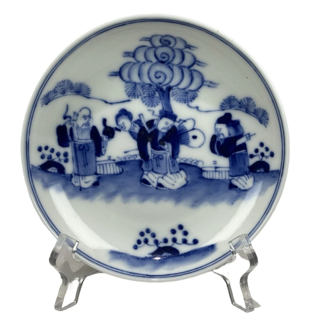 青花福禄寿禧盘7604