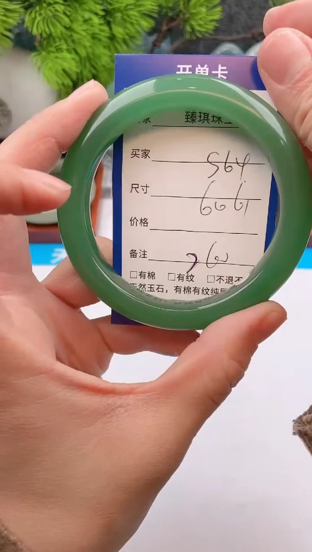 【闪购商品】石英质玉手镯未镶嵌s64东陵玉微色差