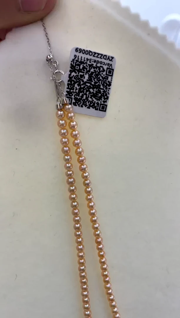 颈饰银S925镶嵌淡水珍珠