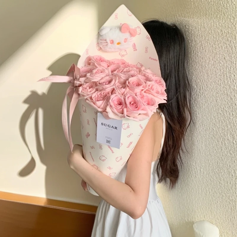 【冰淇淋花束】全国鲜花送女友男朋友闺蜜抱抱桶鲜花