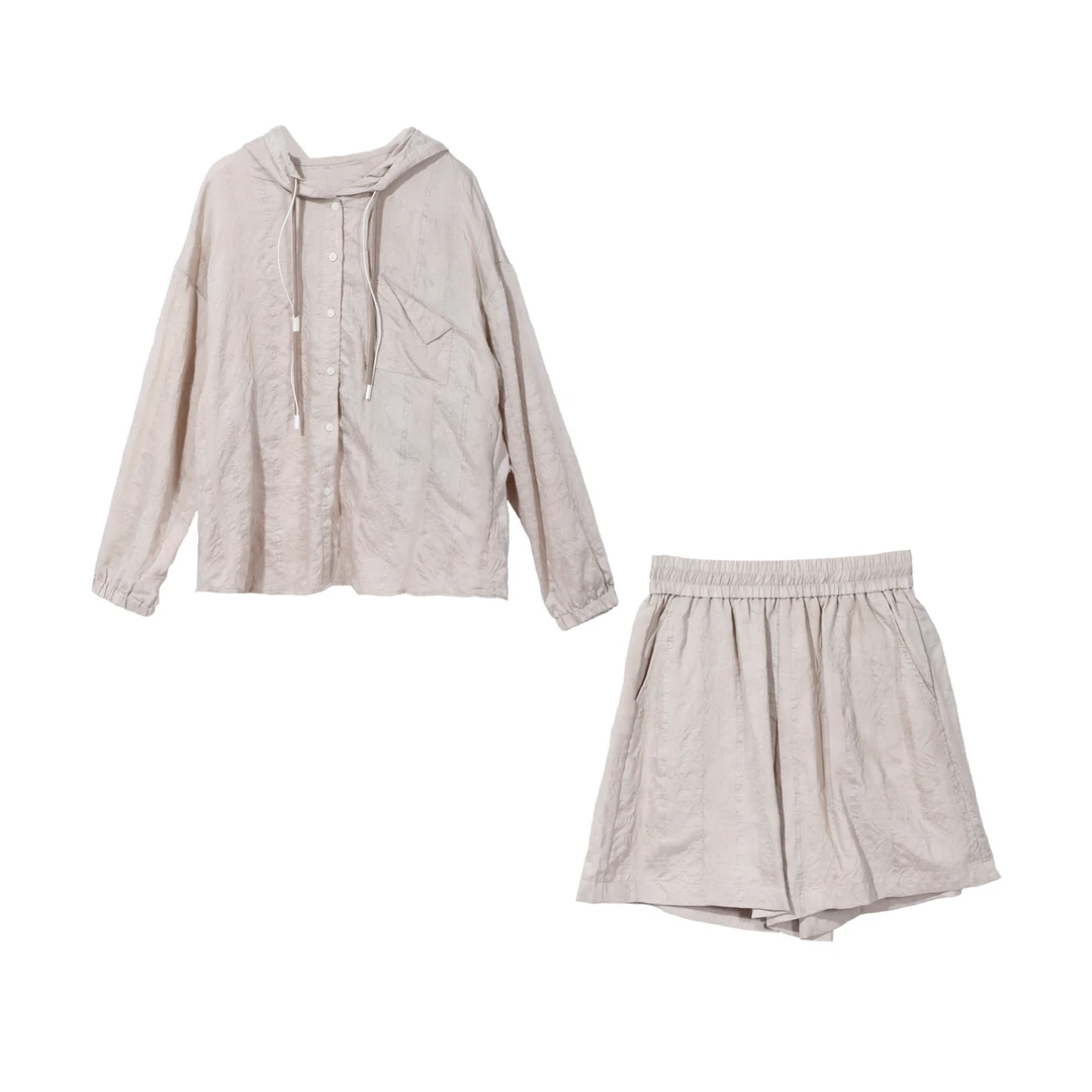 【龙哥专属】D3F28012 连帽宽松上衣+休闲短裤套装 3805