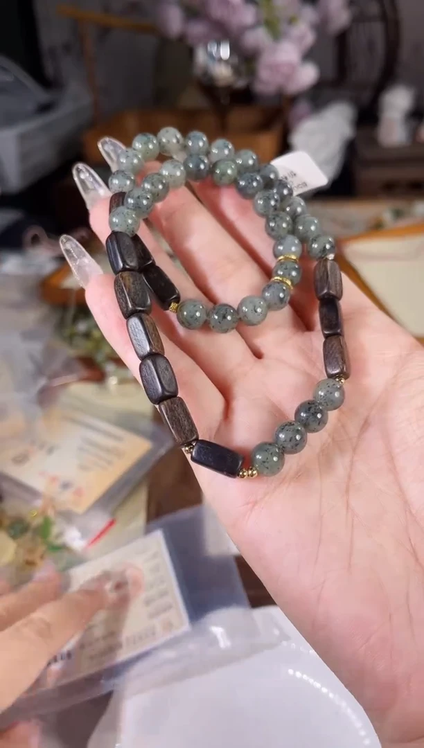 银S925镶嵌手链和田玉多样性发货其一孤品默认微瑕