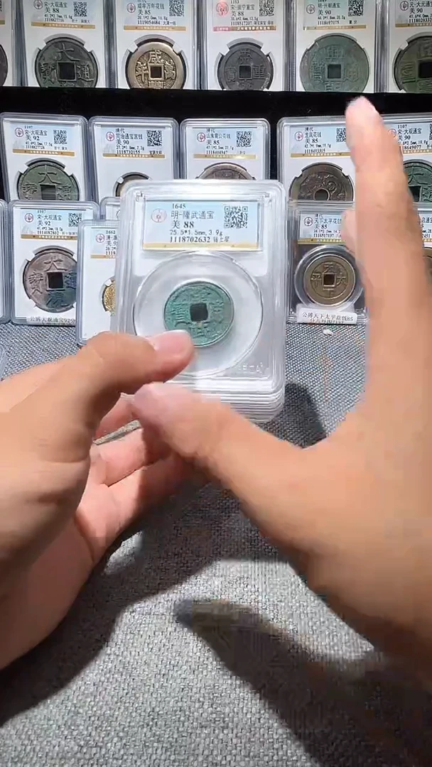 铜A142公博隆武通宝背上星一枚