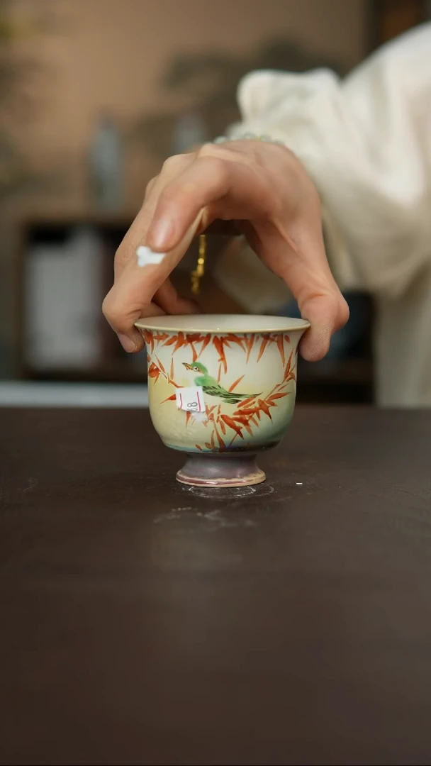 杯景德镇陶瓷杯碗柴烧瑕疵