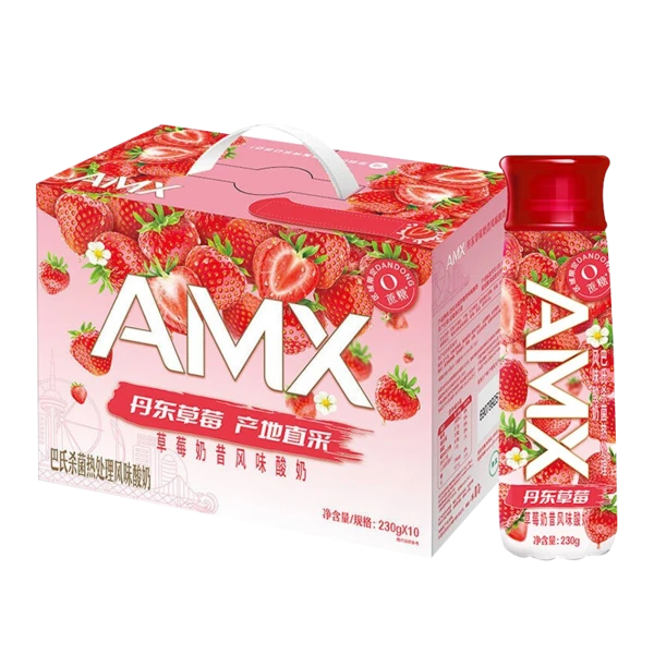【9月日期】伊利安慕希AMX草莓奶昔酸奶230g*10营养早餐奶营养饮品
