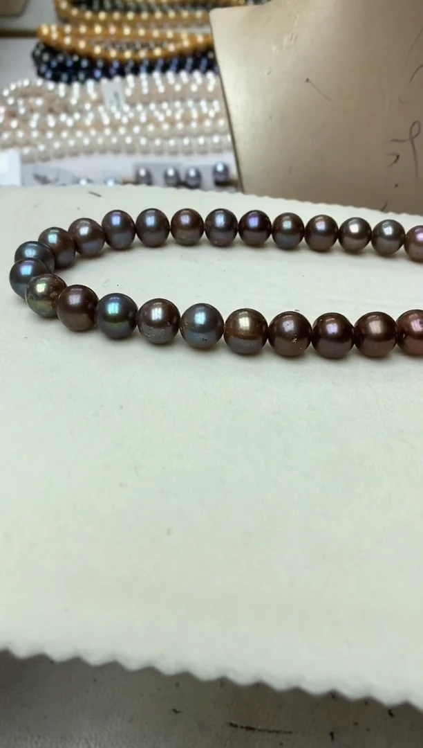 淡水珍珠银S925镶嵌颈饰1