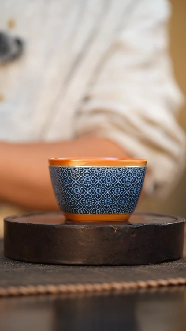 63柴房陶瓷柴烧四方杯