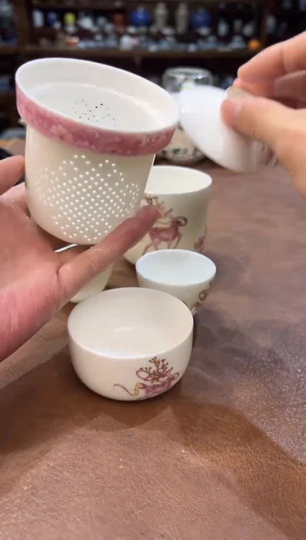 真的很便宜超好看会开片的旅行茶具