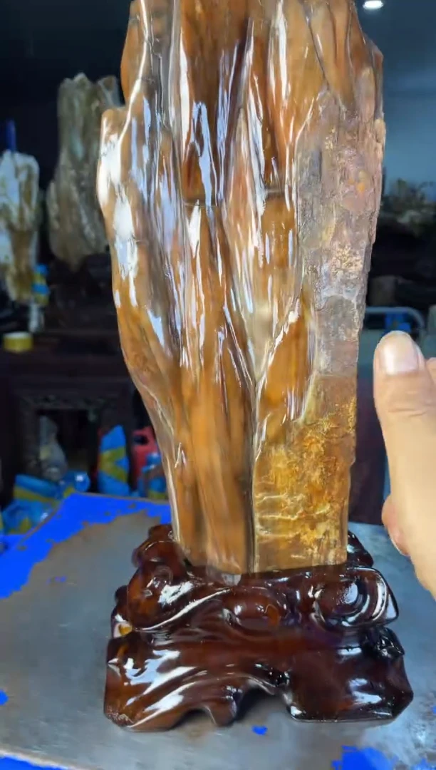 未镶嵌摆件硅化玉20