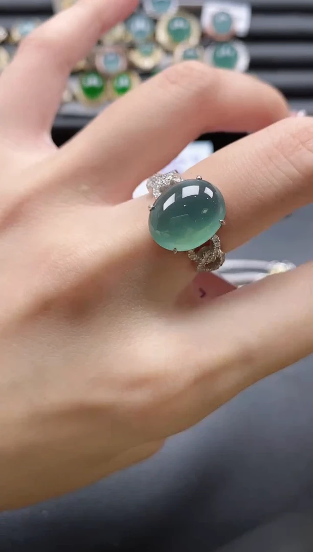 【闪购商品】翡翠戒指银S925镶嵌51151