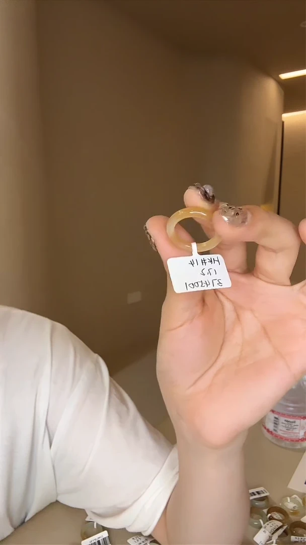 和田玉戒指未镶嵌14码糖白