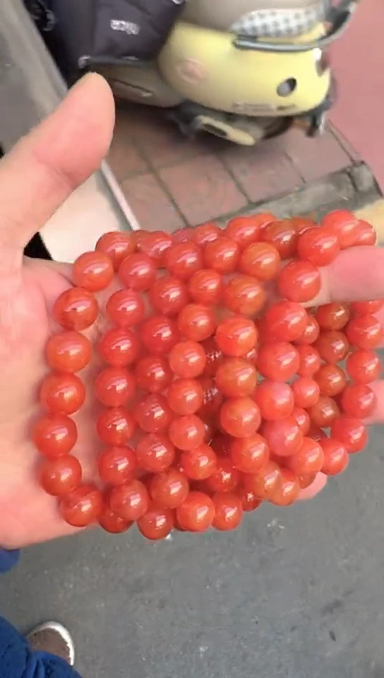 未镶嵌颈饰玛瑙/玉髓南红手串多样性发一