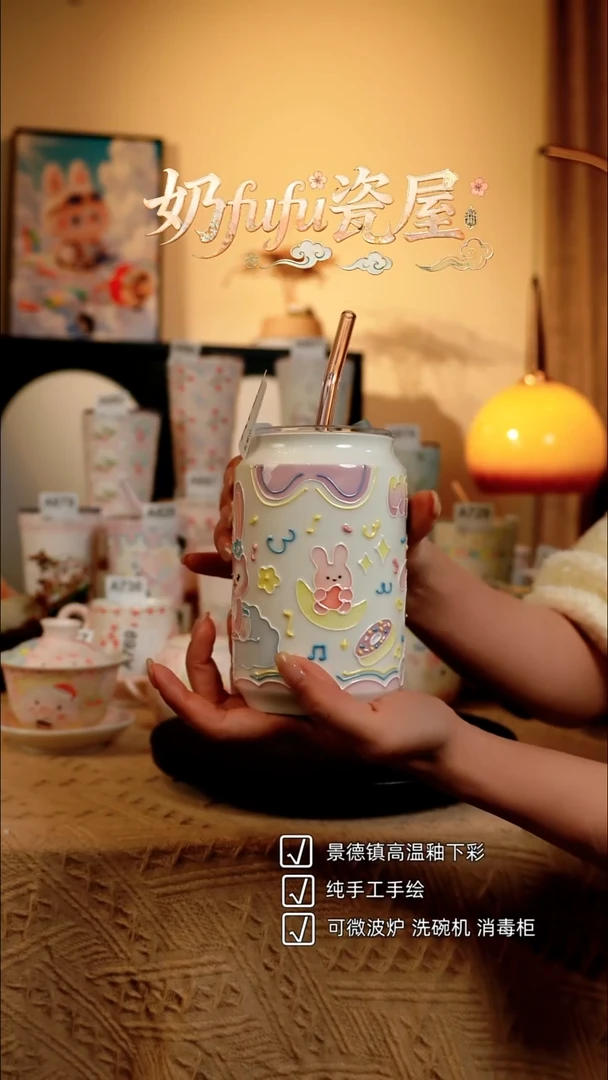 景德镇高温釉下彩立体釉创意瓷