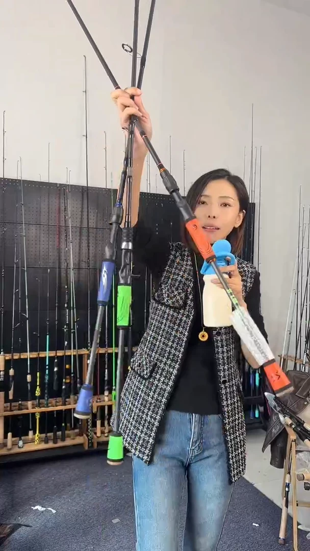 2.1m碳素鲈鱼绿色直柄2.1米（瑕疵尾货竿，没有售后，介意勿拍）