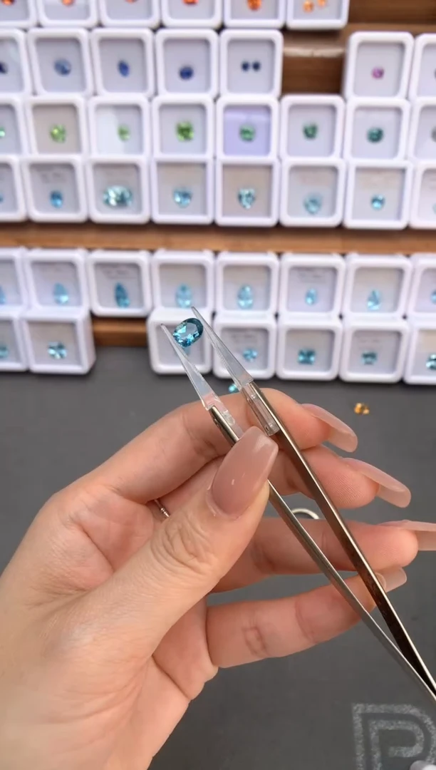 未镶嵌裸石定制海蓝宝石1.17ct 圣玛