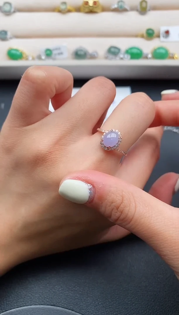 银S925镶嵌戒指翡翠7777777+1