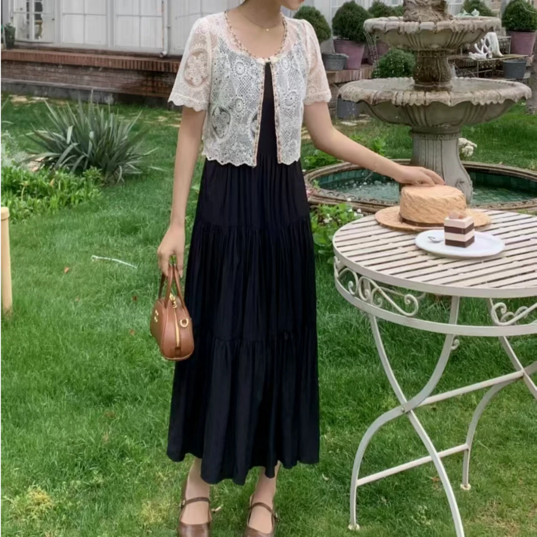 【锦衣服饰】X 8967 蕾丝两件套时尚洋气套装裙