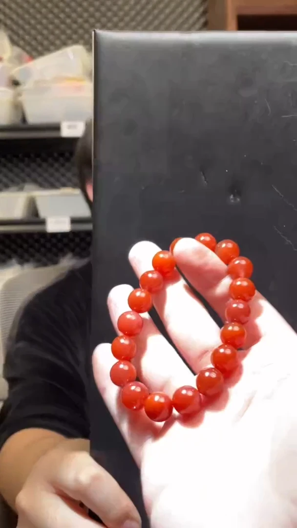 南红玛瑙单圈手串未镶嵌11241126-30